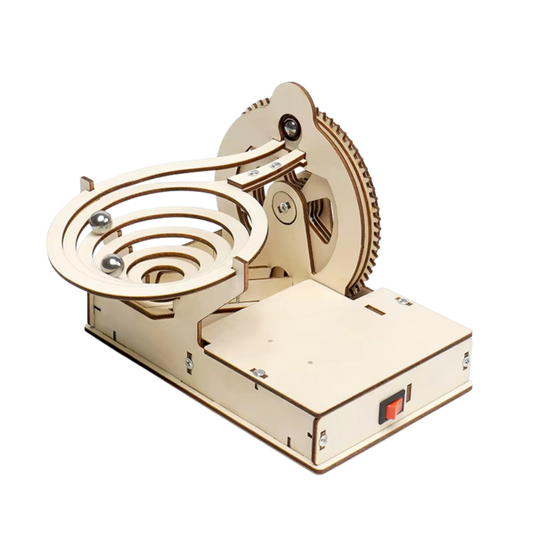 Murmelbahn mit Antrieb – DIY-Set aus Holz - Wolkenzwerge